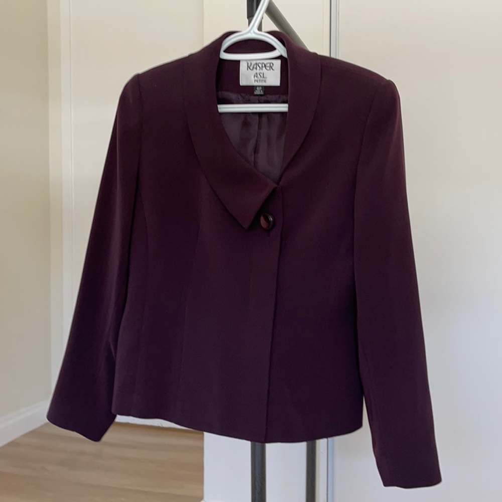 2 for $25!!! Kasper ASL Petite Purple Blazer 4P  Petite NWOT
